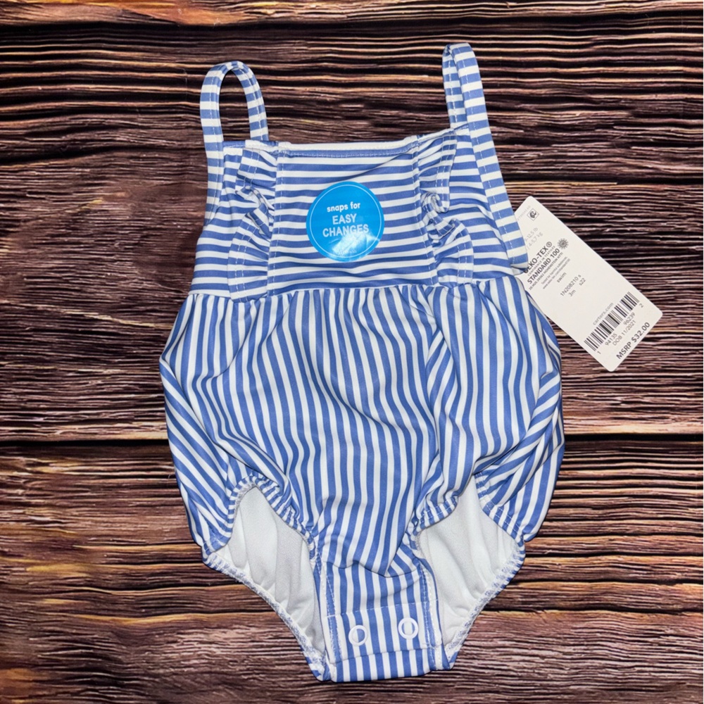 Carter’s One Piece Swimsuit with Snaps (NWT)